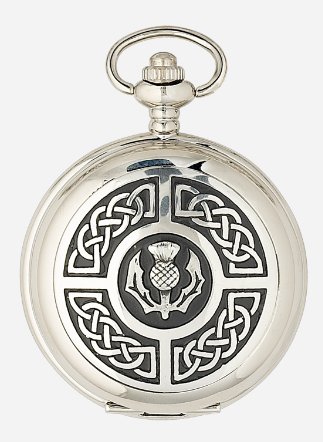 Taschenuhr Celtic Thistle mit mechanischem Uhrwerk
