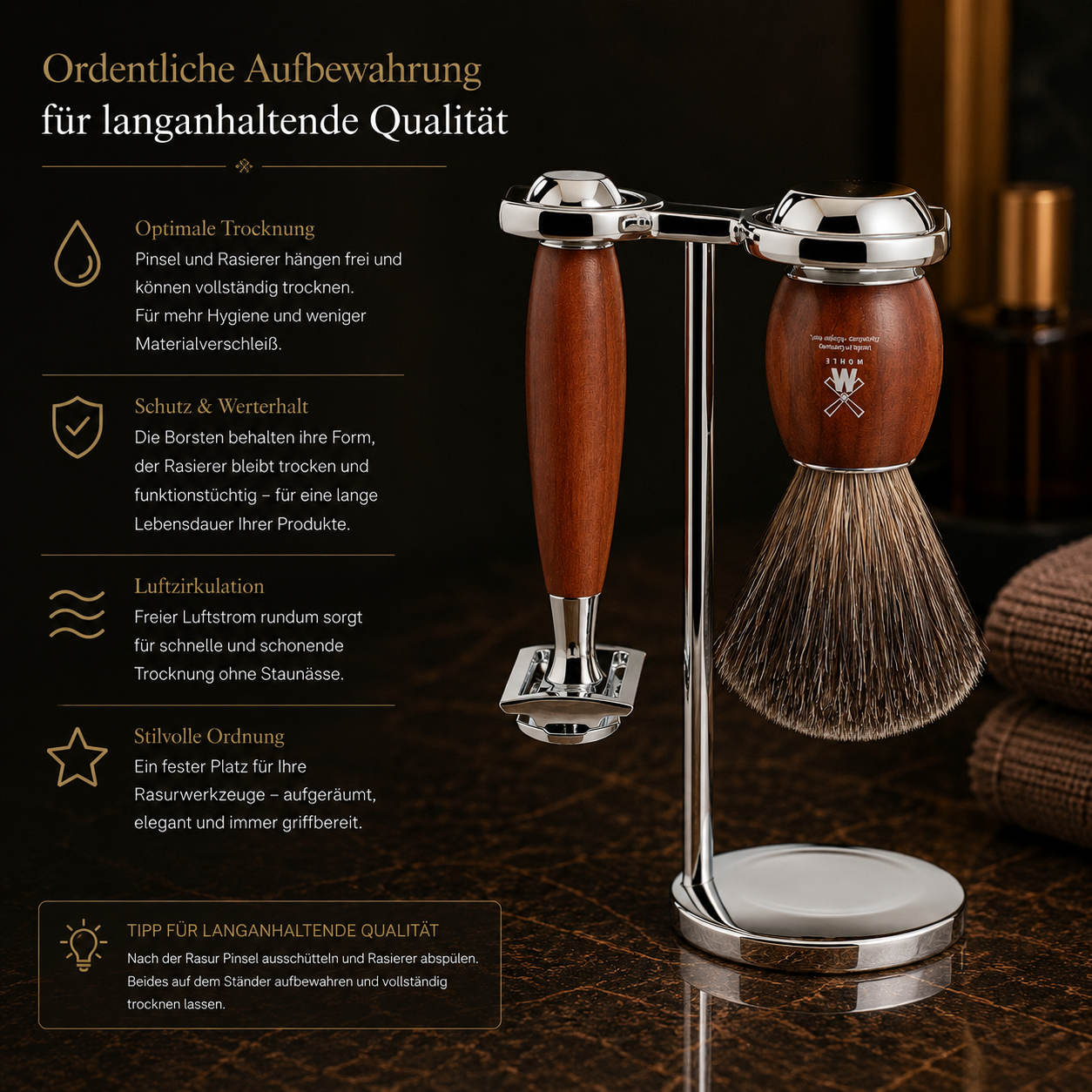 VIVO Ständer für Pinsel und Rasierer