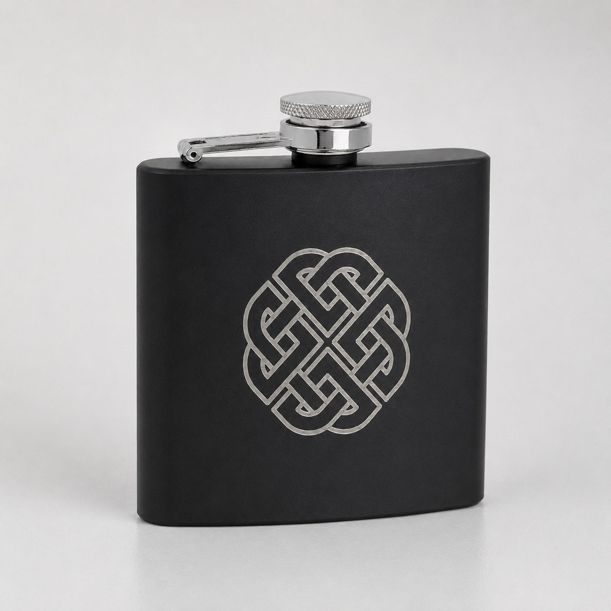 Edelstahl- Flachmann 6 oz Black Celtic