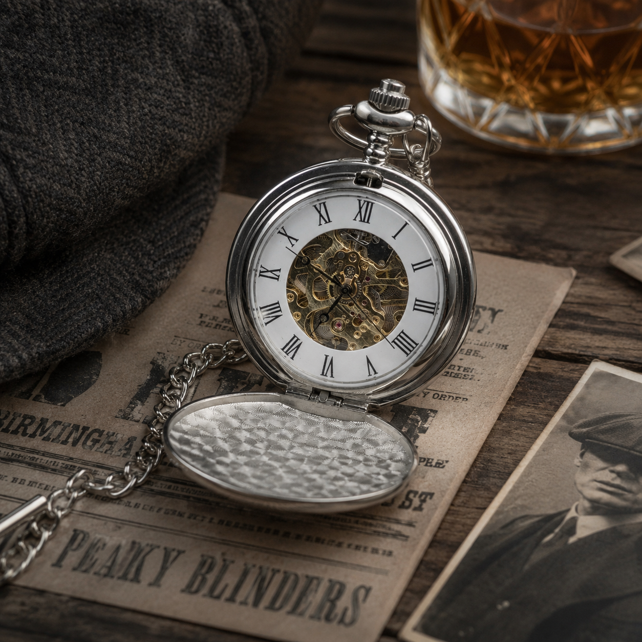 Taschenuhr Celtic Cross mit mechanischem Uhrwerk