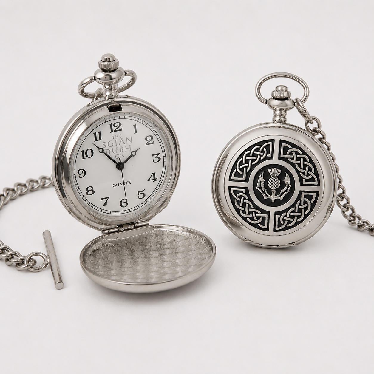 Taschenuhr Celtic Thistle mit Quartz Uhrwerk