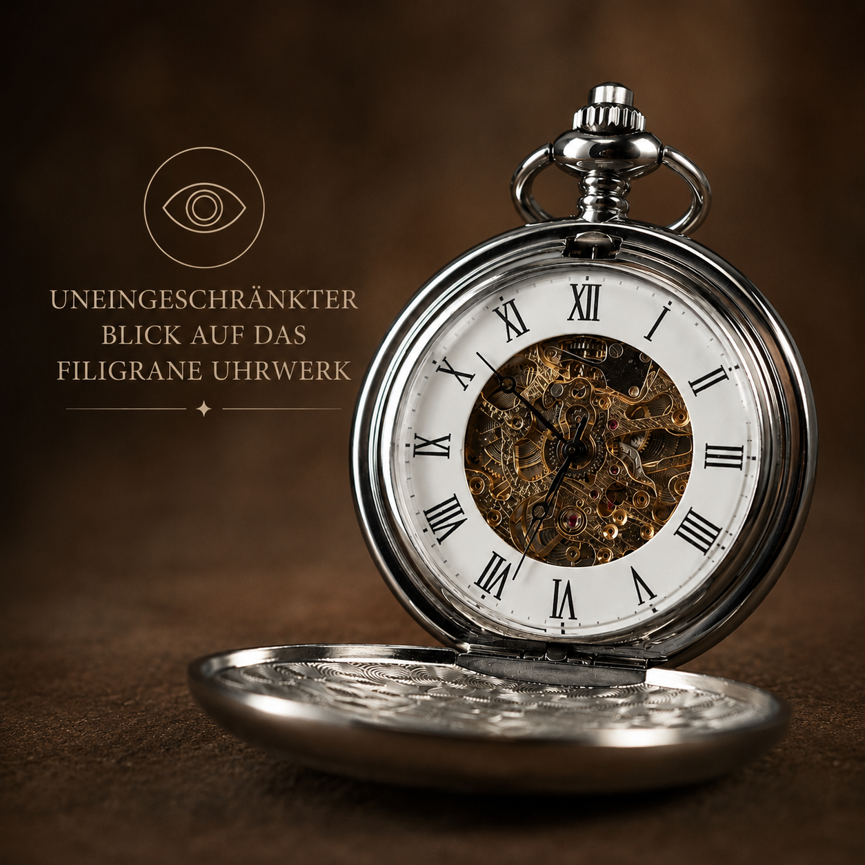 Taschenuhr Celtic Cross mit mechanischem Uhrwerk