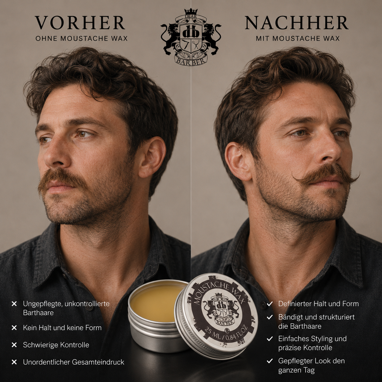 Dear Barber Schnurrbartwachs (25 ml / 0,84 fl. oz.)