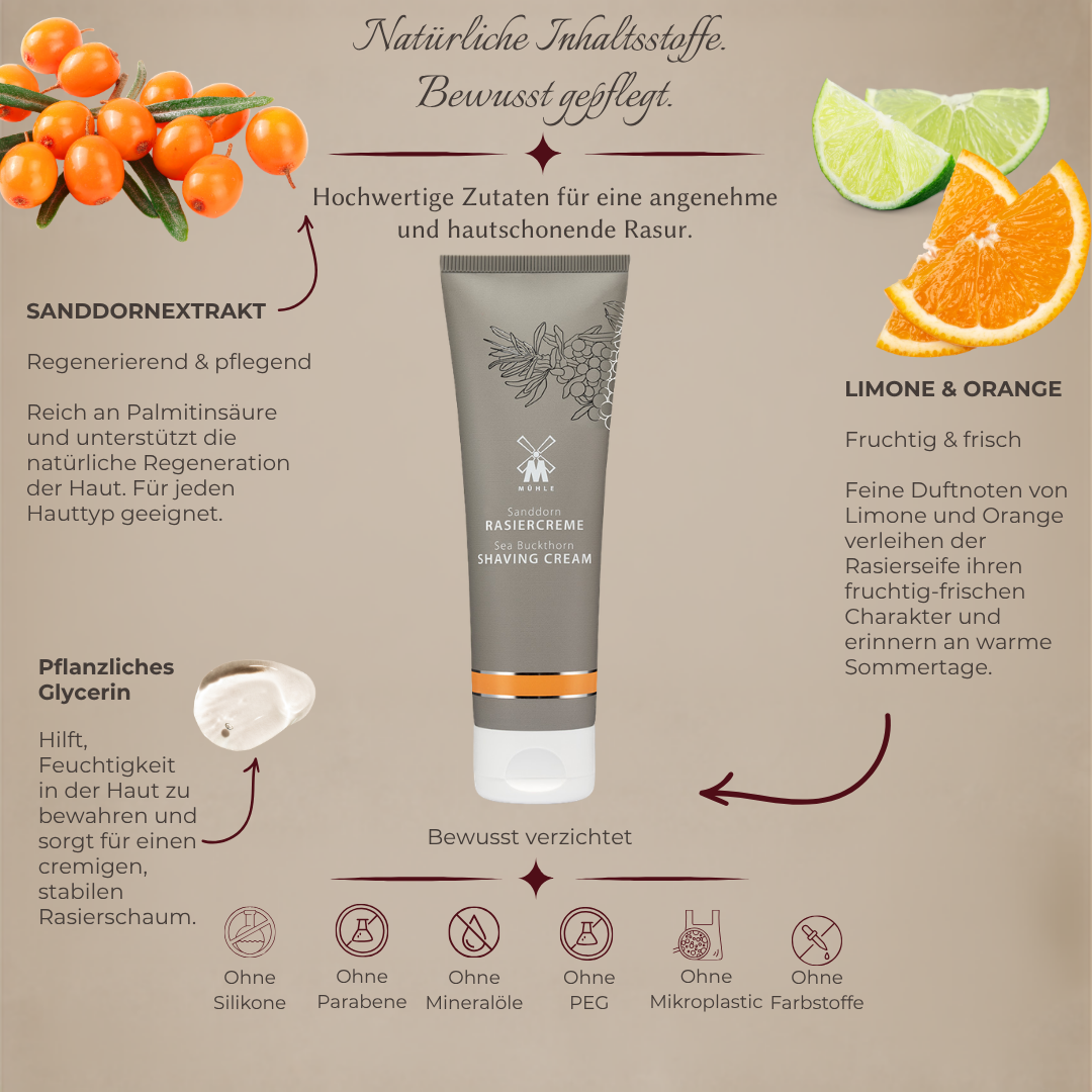 Rasiercreme Sanddorn Tube 75g